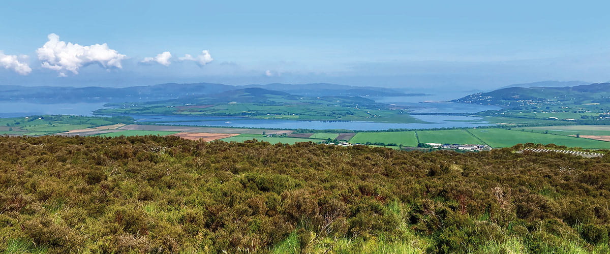 A view over the landscapes of Greencastle, Northern Ireland